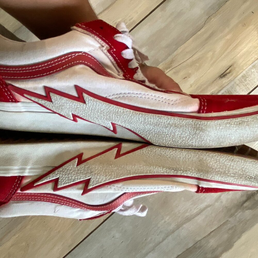 Vans Old School Bolt in Red and White Shoes Size 12 Mens